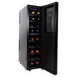 Koolatron 18 Bottle Slim Dual Zone Wine Cooler, Black Thermoelectric Wine Fridge, 1.9 cu. Ft (53L) Freestanding Wine Cellar, Red, White, Sparkling Wine Storage for Home Bar, Kitchen, Apartment, Condo