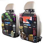 Enkarl Car Organiser Car Seat Organiser, 9 Pockets Car Organiser Back Seat,Kids Toy Storage, Water Proof Back Seat Protector for Kids (2 Pack)