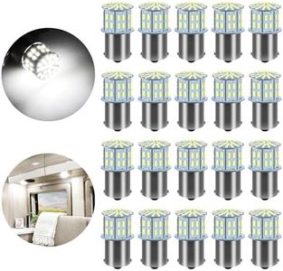 Linkstyle 20PCS 1156 LED Bulbs, 12V 7506 1141 1003 Interior Lights, 50SMD Super Bright LEDs, for RV Camper Trailer Boat