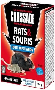 Caussade Anti Rats & Souris - Efficacité Radicale - Lieux Très Humides - 10 Appâts Blocs - Prêt à l'emploi - Une Ingestion Suffit - 300g CARSBL300N