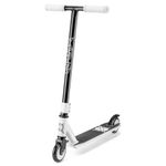 Xootz Invert Stunt Scooter - Lightweight 360° Stunts, Beginner to Intermediate, Steel T-Bar & Grip Tape Deck, 6+ Years, White