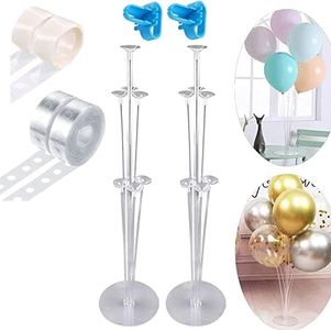 Balloon Stand Kit,4 Pack Clear Table Desktop Floor Balloon Support Holder for Wedding Birthday Baby Shower Holidays Anniversary