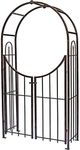 Panacea Products Arched Top Garden Arbor with Gate, Brushed Bronze