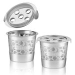 GoodCups 2 Stainless Steel Reusable K Cups for Keurig K Supreme, K Supreme Plus, K Slim, K-Brew Chill, K-Duo Hot & Iced with Multistream Technology - 2 Refillable Coffee Filters (Supreme)