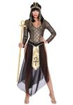 Dreamgirl Adult Womens Egyptian Queen Cleopatra Costume, Queen Cleo Halloween Costume, Costume, Medium