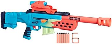 Nerf Fortnite Storm Scout Blaster, Removable Nerf Scope, 6-Dart Clip, 6 Elite Nerf Darts, Bolt Action, Nerf Blaster for Outdoor Games