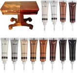 SEISOO Repair Kit Wood Fillers Restore Any Wood Furniture Wood Stain, 12 Colors Cover Surface Scratch for Wooden Floor Table, with 2 Paintbrushes and 1 Color Palette