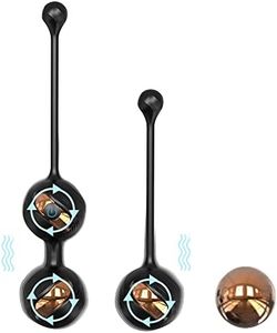 Masajeador Bolas de China de Silicona, Bola Pélvica 2 en 1, Bolas de Masaje con 9 modos de vibración, Recargable por USB, Control de la Vejiga y Ejercicio del Suelo Pélvico para Mujeres