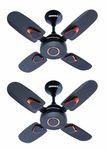 Airdec Florence 600 mm Ultra High Speed Anti dust 4 Blade Ceiling Fan (Pack of 2) (Smoke Brown)