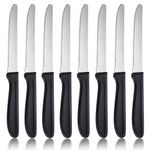 hunnycook Round Head Steak Knife Set of 8, 8.74 inch Serrated Steak Knives, Premium Stainless Steel Steak Knife Set, Kitchen Steak Knife Set, Dishwasher Safe Steak Knives