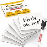 Dry Erase Magnetic Labels - Reusable Sticky Notes - Magnetic Notepads for Refrigerator - Dry Erase Magnetic Sheets - Blank Magnet Stickers to Write On - Magnets for Whiteboard Classroom Fridge