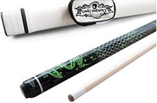 Champion Green Dragon Pool Cue Stick, Billiard Glove, Predator 314 Taper, 12.75mm, Retail Price: MSRP $220 (19 oz, White Case)