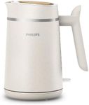 Philips Domestic Appliances Eco Conscious Edition ‎Cordless Kettle 5000 Series 100% Bio-based plastics* 1.7 L Capacity, Cordless +360° Pirouette Base, Silk White Matte Finish, (HD9365/11) �‎2200 watts