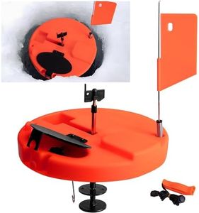 Adnee Ice Fishing Tip-Up - 10.5" Thermal Tip-Up with Orange Pole Flags - Freeze-Proof Ice Fishing Accessories Covers 10" Hole