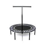 ChangeMe 44-Inch Rebounder with Bungees & Stainless Steel with Foldable Legs for Fitness & Rehab β Ideal for Adults & Seniors, Commercial & Home Use β Heavy-Duty, (Silver)