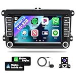 SIXWIN 1G+32G Android Car Stereo for VW Seat Golf Passat Jetta Tiguan Touran 7 inch Touchscreen Car Radio with CarPlay Android Auto Bluetooth GPS Navigation WiFi FM Backup Camera MIC …