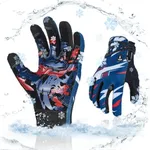 Vgo... Winter Lined Motorcycle Gloves for Men,Cycling Gloves,Powersprots Racing Gloves,Touchscreen capable(R,Blue,MF5178FW)