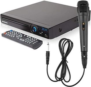 Grouptronics GTDVD-181 Compact Multi Region DVD Player With Karaoke Mic - Karaoke Player with USB, HDMI, Scart & Easy Setup