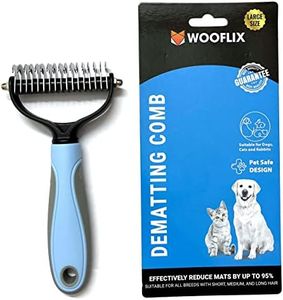 Wooflix Dematting Brush & Grooming Tool for Cats and Dogs, Removes Mats and Tangles - Dog Hair Brushes for all Breeds (Large) Mats | Dog Hair Brushes for all Breeds (Old Version)