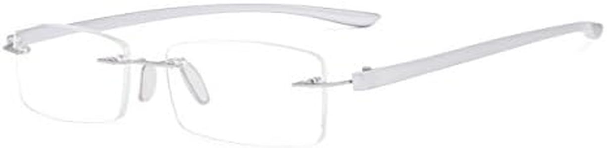 Eyekepper Readers Small Lenes Rimless Reading Glasses Silver Men Women +1.75