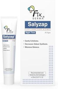 Fixderma Salyzap Lotion Night time, with Salicylic Acid Helps in Moisture Balance, For acne scars, pimples, Unclogs pores, Exfoliator, Soothes redness, Suitable for Oily and Acne-Prone skin, 20ml