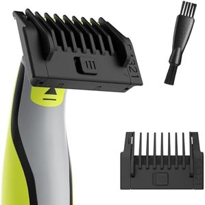 5-in-1 Adjustable Guards for Hybrid Electric Trimmer QP2520 QP2530 QP2630 QP2620 QP2510 QP2521 QP2522 QP2531 QP6510, O Blade 5 Length Settings Optional From 1-5mm with Cleaning Brush