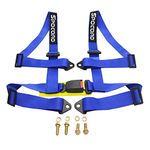 Spocoro 4 Point Racing Safety Harness, 2" Straps, Blue (Pack of 1)