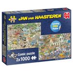 Jumbo Safari & The Storm Jigsaw Puzzle (2 x 1000) (2000 Piece)
