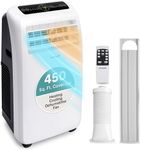 SereneLife 12,000 BTU Portable Air Conditioner– 4-in-1 AC Unit w/Cooling, Dehumidifier, Heater, & Fan– Includes Remote Control, Window Mount Kit, Quiet Operation, 24-Hour Timer
