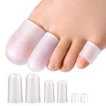 Promifun Gel Toe Protectors, 14 Packs Toe Covers, Silicone Big Toe Caps, Pinky Toe Guards for Men and Women Relief Missing or Ingrown Toenails, Corns, Blisters, Hammer Toes