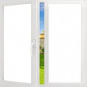 FILMGOO Blackout Window Film Privacy 100% Light Blocking Window Tint Anti-UV Heat Control No Adhesive Static Cling Window Tinting Film for Office Home Bedroom Bathroom(White,44.5 x 200cm)