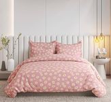 Subtlespreads Premium Solid Plain Duvet Cover/Comforter Cover/Quilt Cover/Blanket Cover/Razai Cover Dohar with Zipper Closure - Duvet Cover King Size, Pink Sunflower