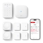 X-Sense Smart Home Security Systems, Wireless alarm systems, Works with Alexa, Supports Mobile App Alerts, Includes 1 Base Station, 4 Door Alarms, 2 Motion Sensors, 1 Keypad, AS08