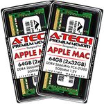 A-Tech 64GB Kit (2x32GB) RAM for Apple iMac & Mac Mini (2018, 2019 & 2020) | DDR4 2666 MHz SODIMM PC4-21300 / PC4-21333 260-Pin SO-DIMM Memory Upgrade