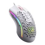 Redragon M808 Storm Lightweight RGB USB Gaming Mouse with 85g Ultralight Honeycomb Shell, 12400 DPI Optical Sensor, 7 Programmable Buttons, Precise Registration, Super-Lite Cable (White)