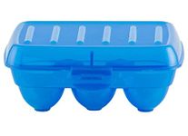 Kuber Industries Plastic 6 Slot Egg Container,Tray, Holder for Refrigerator & Kitchen (Blue)-46KM0396