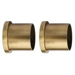 Ferio Zinc Curain Brackets Wall to Wall Counsil for Door and Window 1 Inch Brass Antique Set of 1 (Pack of 2)