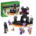 LEGO Minecraft The End Arena, Player-vs-Player Battle Playset, Action Toys for Kids, Boys & Girls 8 Plus Years Old, with Lava, Ender Dragon and Enderman Figures 21242