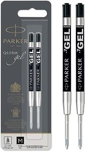 Parker Refill for Parker Retractable Gel Ink Roller Ball Pens, Medium Conical Tip, Black Ink, 2/Pack