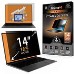 Privacy IQ 14" Inch (2 Pack) Laptop Privacy Screen-Filter for 16:9 Widescreen Display; 60 Degree Privacy, Advanced Anti-Glare, UV Light Reduction & Blue Light Filter