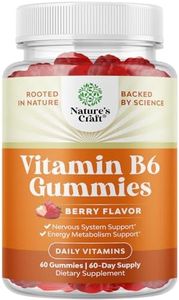 Potent Vitamin B6 Gummies for Adults - Vitamin B6 50mg Per Serving Gummy Vitamins for Women and Men for Immune Nerve and Mood Support - Vegan Kosher B6 Vitamins Gummies for Women and Men - 60 count