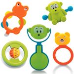 Storio Baby Toys Rattles and Teethers Set for New Born Babies Toddler Infants & Children 5 Pcs - Non Toxic