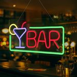 FITNATE Open Sign,BAR Sign Light, 3D Art USB Powered Open Sign LED for Business, Shop, Bar, Restaurant, Parties, Home, Salon