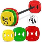 Adjustable 20kg 30kg 40kg Barbell Weights Set - Ideal Studio Pump for Home Exercise & Strength Training Equipment Commercial (20.0)