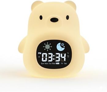 Home.X Cubbi 5-in-1 Toddler Sleep Trainer Kids Alarm Clock with Ok to Wake Light, White Noise Sound Machine with Lullaby, Night Light, Nursery Time Teacher, for Boys Girls, Portable & Rechargeable