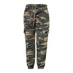 Men's Camo Cargo Fleece Joggers - Regular Fit with Side Cargo Pockets (Modern Brown Camo, L)