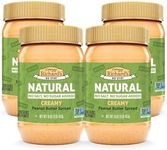 Crazy Richard's Creamy No Stir Peanut Butter with No Added Salt, Sugar, Or Preservatives (4 Pack)