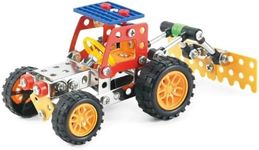 Construct IT Tractor - 132 Piece Tractor Construction Kit - STEM Toys for 8+ Year Olds - Build Your Own Metal Tractor - STEM for Kids Ages 8-12