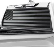 BOGAR TECH DESIGNS Precut Rear Window American Flag Vinyl Decal Sticker Compatible with Toyota Tundra 2022+, Matte Black