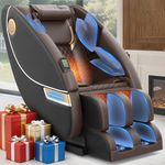 Gegcucey Massage Chair, Zero Gravity Full Body Massage Chair with 16 Manual & 5 Auto Programmes, 14 Fixed Roller Nodes, 8 Airbags, Heating, Foot Massage, Bluetooth Speaker for Home Office